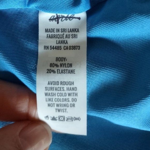 Aerie Real Cheeky One Piece Blue Swim Suit - Picture 5 of 6